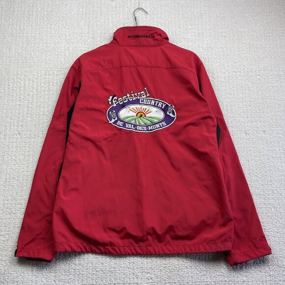 VTG Festival Country Val-Des-Monts Red Jacket Men Sz L Québec Music Cowboy - Picture 1 of 15